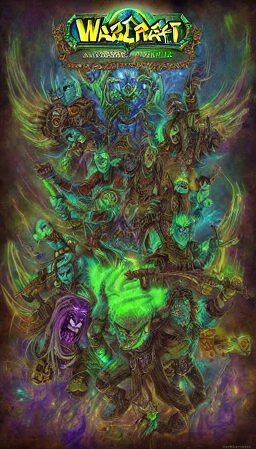 Image similar to psytrance artwork, from warcraft