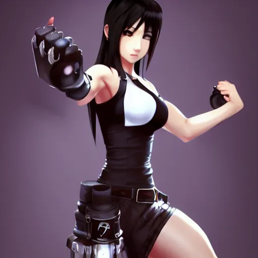 Image similar to alternate outfit of tifa lockhart by wlop, rossdraws, mingchen shen, bangkuart, sakimichan, yan gisuka, jeongseok lee, artstation, 4k