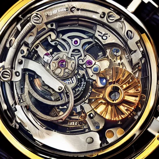 Prompt: beautiful extreme closeup portrait photo in style of frontiers in mechanical horology anthropomorphic fashion September sid mead android edition, highly detailed, focus on eye , soft lighting