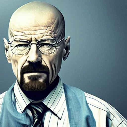 Prompt: walter white pushing a square
