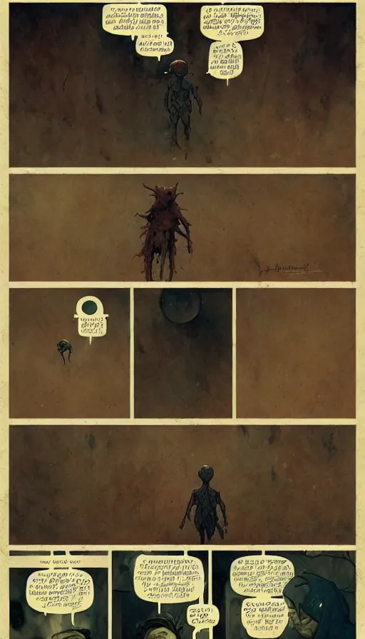 Image similar to the most powerful and interesting 6 panel comic by chiara bautista, beksinski and norman rockwell and greg rutkowski weta studio and tom bagshaw and james gurney and lucasfilm
