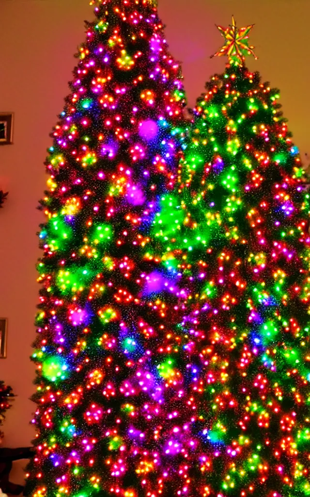 Prompt: psychedelic christmas tree