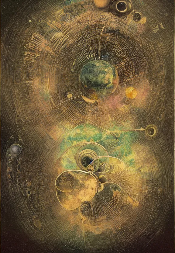 Image similar to earth tone and pastel medical equipment, rippling, minimalist environment, by ernst haeckel, hr giger, thomas moran, milky way environment, pop art, in the style of bill sienkiewicz