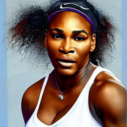 Prompt: Serena Williams ,fantasy, detailed, hyper realistic, dramatic lighting