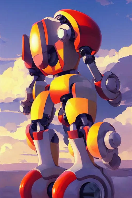 Image similar to metabots medabots medarotto medarot robot minimalist comics, behance hd by jesper ejsing, by rhads, makoto shinkai and lois van baarle, ilya kuvshinov, rossdraws global illumination ray tracing hdr radiating a glowing aura