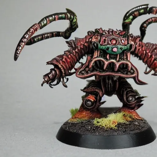 Image similar to Tyranid Giant Anomalocaris, painted warhammer 40k miniature