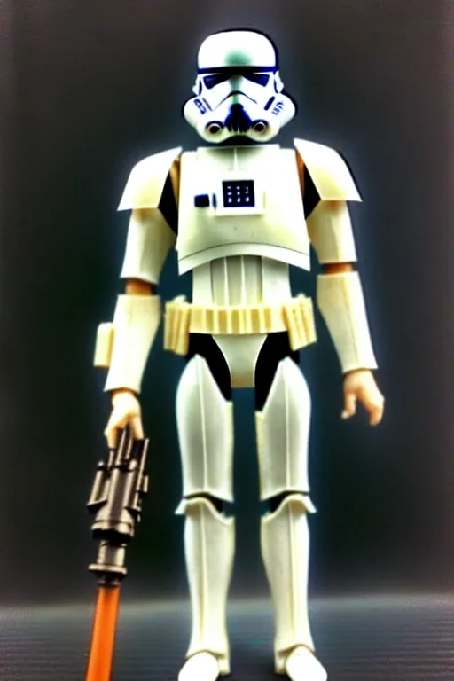 Image similar to 1 9 8 6 kenner action figure, 5 points of articulation, heroic human proportions, sci fi, high detail, t - pose, star wars, warhammer 4 0 0 0