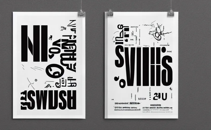 Prompt: swiss type design poster, graphic design