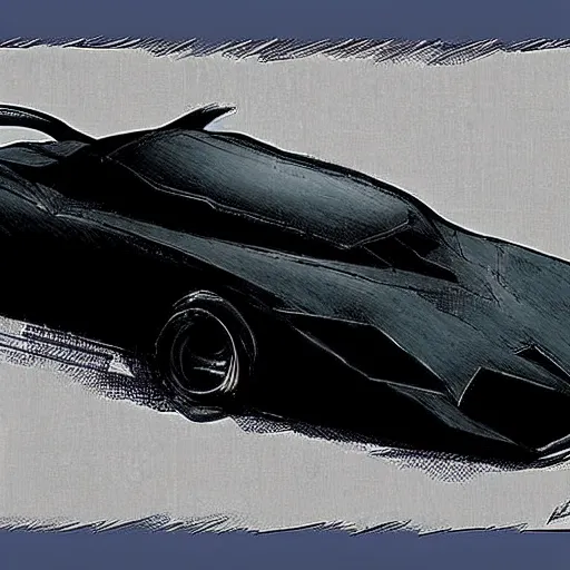 Image similar to concept art blueprint the dark knight batmobile