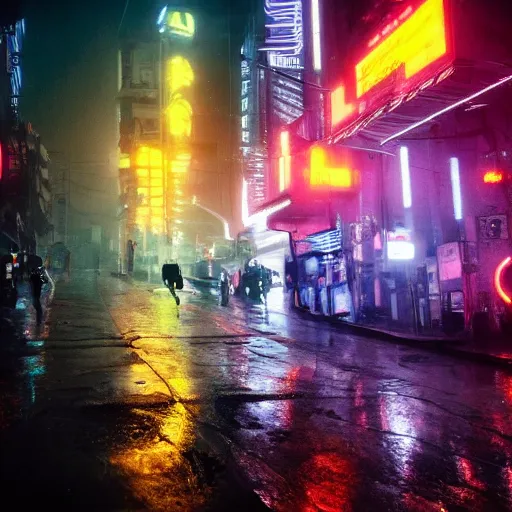 Image similar to rio de janeiro, cyberpunk, blade runner, cinematic