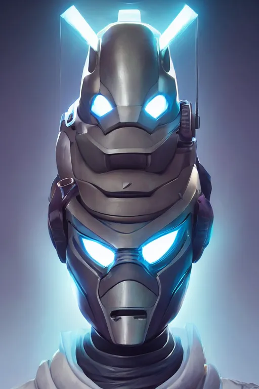 Image similar to epic mask helmet robot ninja portrait stylized as fornite style game design fanart by concept artist gervasio canda, behance hd by jesper ejsing, by rhads, makoto shinkai and lois van baarle, ilya kuvshinov, rossdraws global illumination radiating a glowing aura global illumination ray tracing hdr render in unreal engine 5