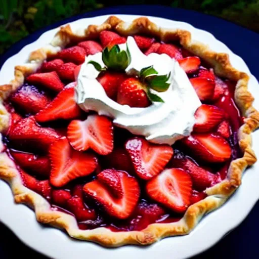 Prompt: strawberry pie, award winning, masterpiece, food,