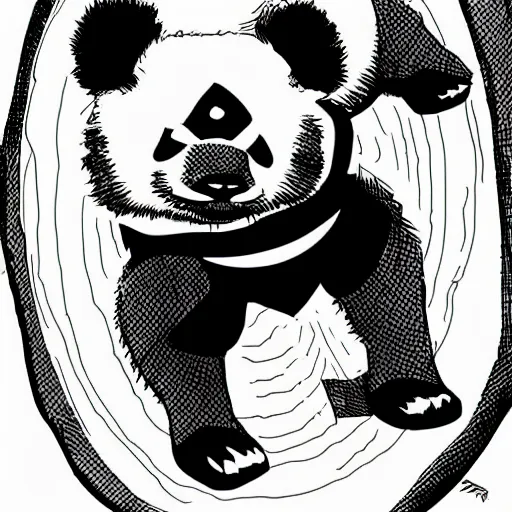 Prompt: a superhero panda in comic book cover style