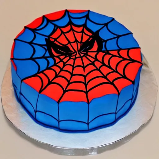 Image similar to a beautiful birthday cake with a design based on spider - man, amazing beautifully decorated cake