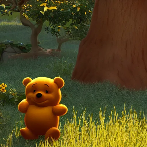 Image similar to unreal engine 5 render of winnie the pooh in voyager