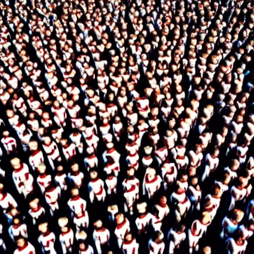 Prompt: hyperrealistic photography of where's wally? by caravaggio wiew from above