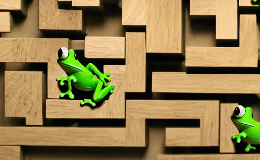 Prompt: frogs playing tetris, highly detailed, extremely high quality, hd, 4 k, 8 k, professional photographer, 4 0 mp, lifelike, top - rated, award winning, cinematic, realistic, detailed lighting, detailed shadows, sharp, no blur, edited, corrected, trending