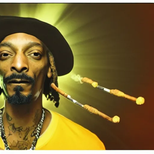 Image similar to photograph of snoop dog smoking a joint while riding a shooting star, filmic, cinematographic