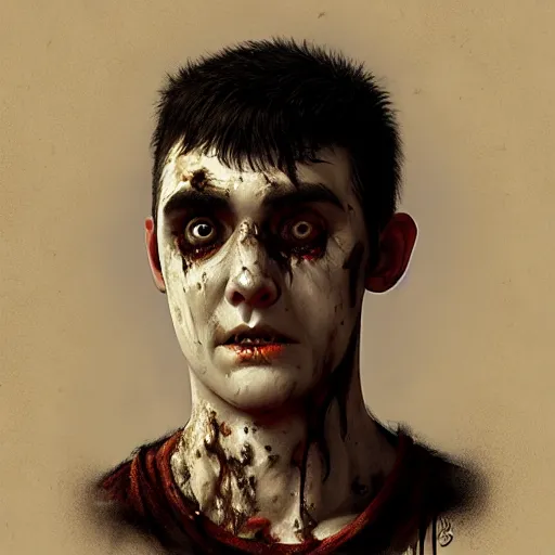 Prompt: young morrisey as a zombie, 7 days to die zombie, fine art, award winning, intricate, elegant, sharp focus, cinematic lighting, rimlight, digital painting, 8 k concept art, art by z. w. gu, art by brom, art by michael hussar, 8 k