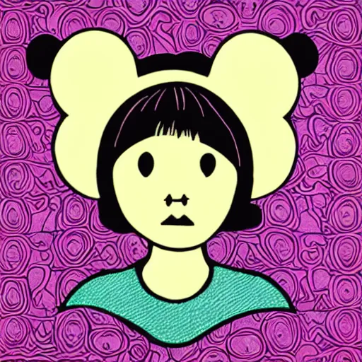 Image similar to kaws companion in the style of audrey kawasaki