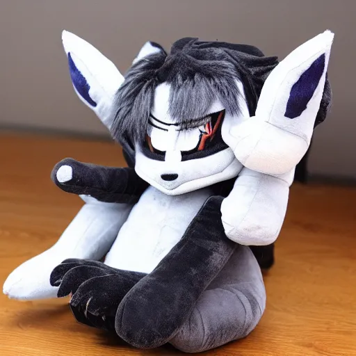 Image similar to cute fumo plush of the creature who can turn into a werewolf