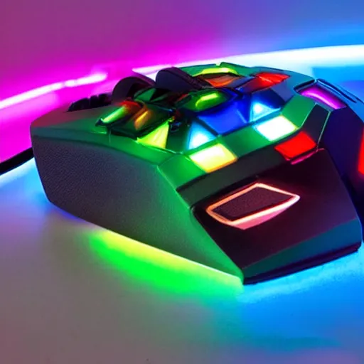 Prompt: a cascet with rgb gamer lighting