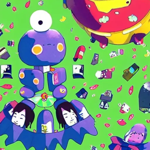 Image similar to award winning katamari damacy movie in the style of spirited away