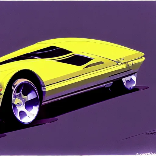 Prompt: concept art for a car that shoots poisonous gas, painted by syd mead, high quality