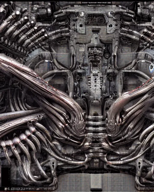 Prompt: video game frame interface by hr giger, biomechanical, 4 k, hyper detailed