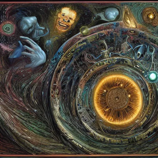 Prompt: artistic depiction of life and death infinite cycle, by giancola and donato