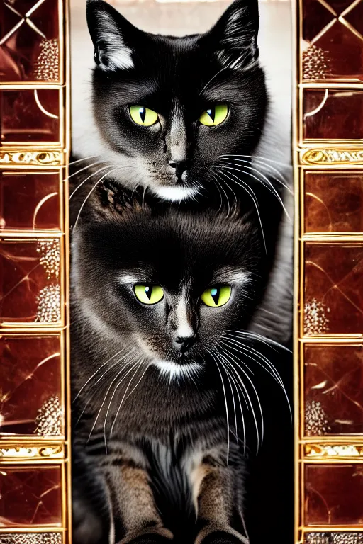 Prompt: extremely beautiful cat, symmetrical, cinematic, elegant, luxury, chrome, real photography, 4 k, ultra hd, national geographic journal cover