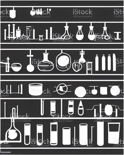 Image similar to science lab. clean cel shaded vector art. minimalist illustration art