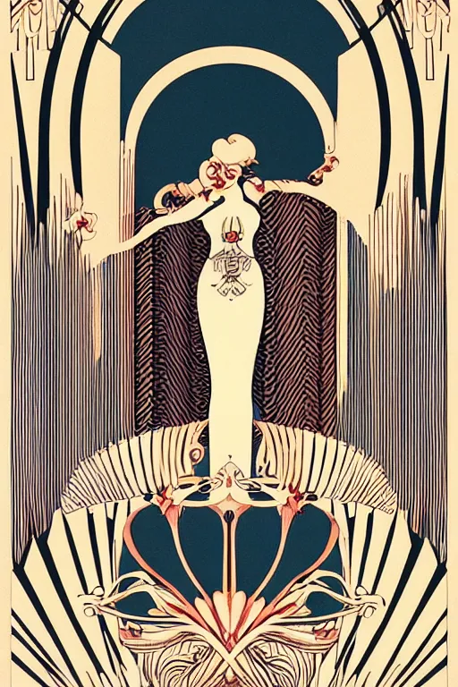 Prompt: Alternative reality in the style of Art Deco and Nouveau