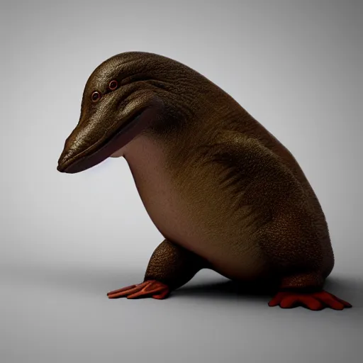 Prompt: 3 d render of a platypus, national geographic, realistic, cinematic lighting, 8 k, cute, adorable