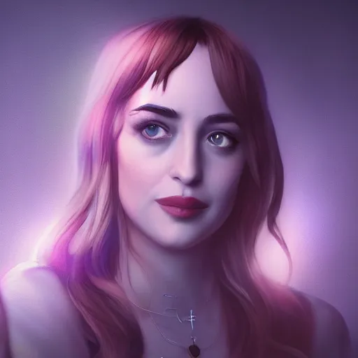 Prompt: dakota johnson portrait, arcane netflix, arcane vi, arcane jinx, concept portrait, riot, acrace catoon, detailed expression, high quality, cinematic lighting, fantasy, reflective, spotlight, digital artwork