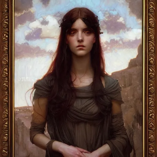 Image similar to a painting in the style of tom bagshaw, and in the style of donato giancola, and in the style of john william waterhouse. smooth, sharp focus, semi - realism.