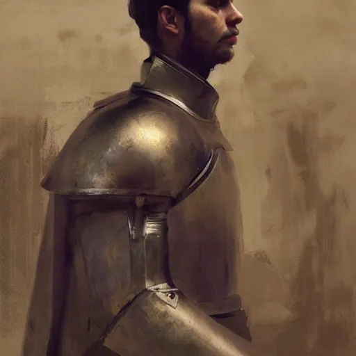 Prompt: Jean d'Arc, portrait by Ruan Jia, digital art, hyper-realistic