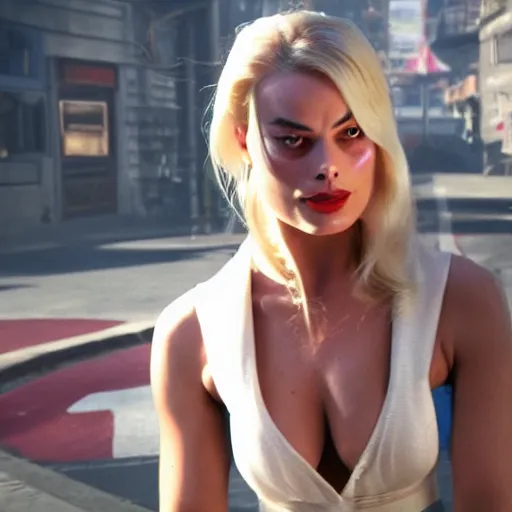 Prompt: Margot Robbie as a character in Street fighter 6 4k ultra high quality