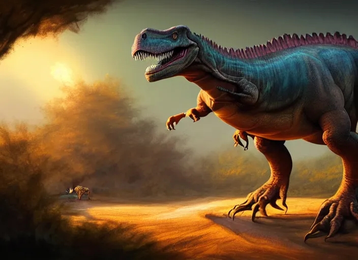 DinoSorcery (with colorful art) - 1. Encountering a T-Rex