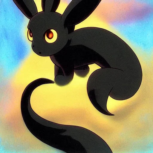 Prompt: umbreon by Hayao Miyazaki