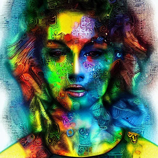 Prompt: digital mixed media art