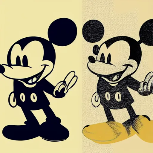 Image similar to mickey mouse hitler youth vector art illustrative cell shaded detailed by ilya kushinov