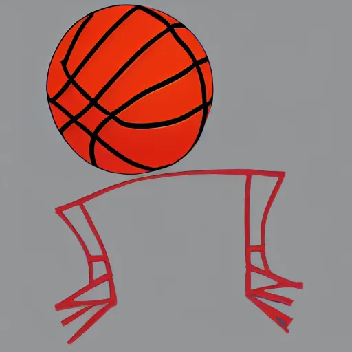 Prompt: a dungeons and dragons mimic shaped as a basketball, digital art