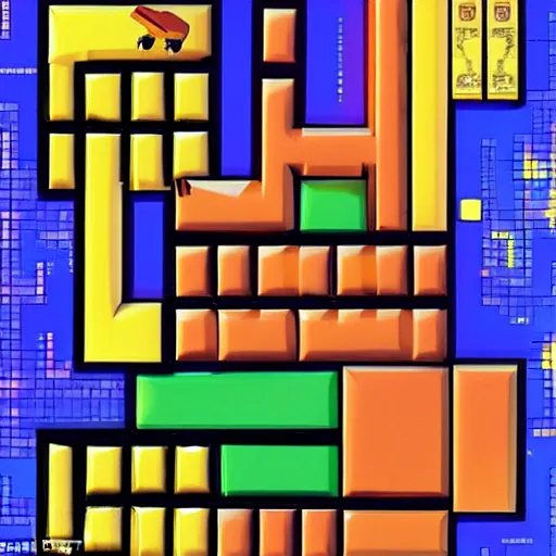 Image similar to Then i found myself in a game of Tetris Pieces landing on top of me I tried to escape, but i couldn't move Boris Johnson was watching me