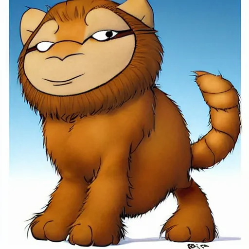 Image similar to A character based on a haggis, cartoon style, soft and cuddly with fur, In the style of Dreamworks, Art by Brian Bolland, Trending on CGSociety, Manga and Anime