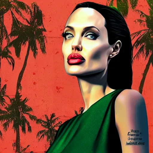 Image similar to angelina jolie gta 5 cover art