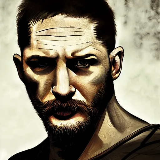 Image similar to Tom Hardy in wolverine suit Digital art 4K quality Photorealism