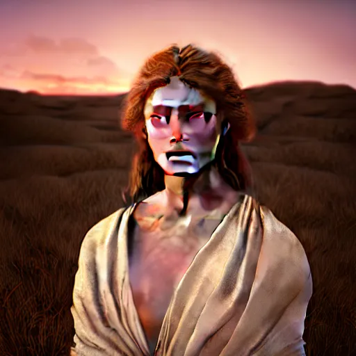 Prompt: photographic portrait of a stunningly beautiful neolithic renaissance female in soft dreamy light at sunset, contemporary fashion shoot, by edward robert hughes, annie leibovitz and steve mccurry, david lazar, jimmy nelsson, breathtaking, 8 k resolution, extremely detailed, beautiful, establishing shot, artistic, hyperrealistic, beautiful face, octane render