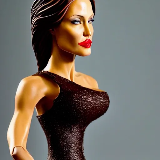 Image similar to chocolate sculpture of angelina jolie