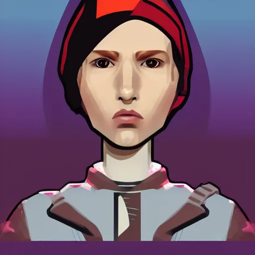 Image similar to a portrait of a half - life 2 team fortress 2 scout video game character art not the girl with the pearl earring character design, in retro colors, synthwave style, 2 d digital vector art